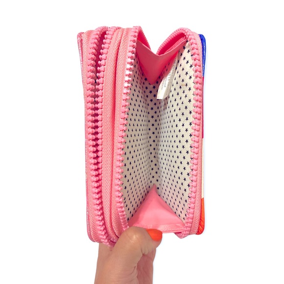 Chunky Rainbow Zip Around Wallet/Clutch - Picture 5 of 7